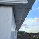 outside roof of loft conversion showing guttering