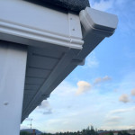 outside roof of loft conversion showing guttering end