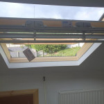dormer window in place in converted roof space