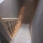 stairwell doing down from converted loft
